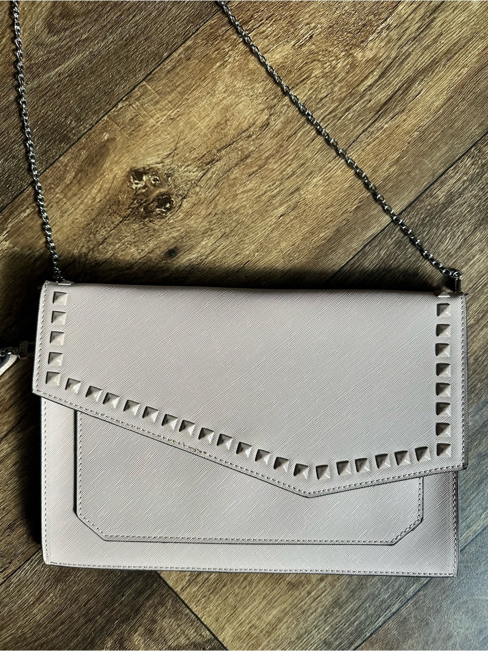 Stud-Trim Envelope Crossbody Bag